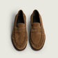 Penny Loafer Wrinkle Suede in Cognac