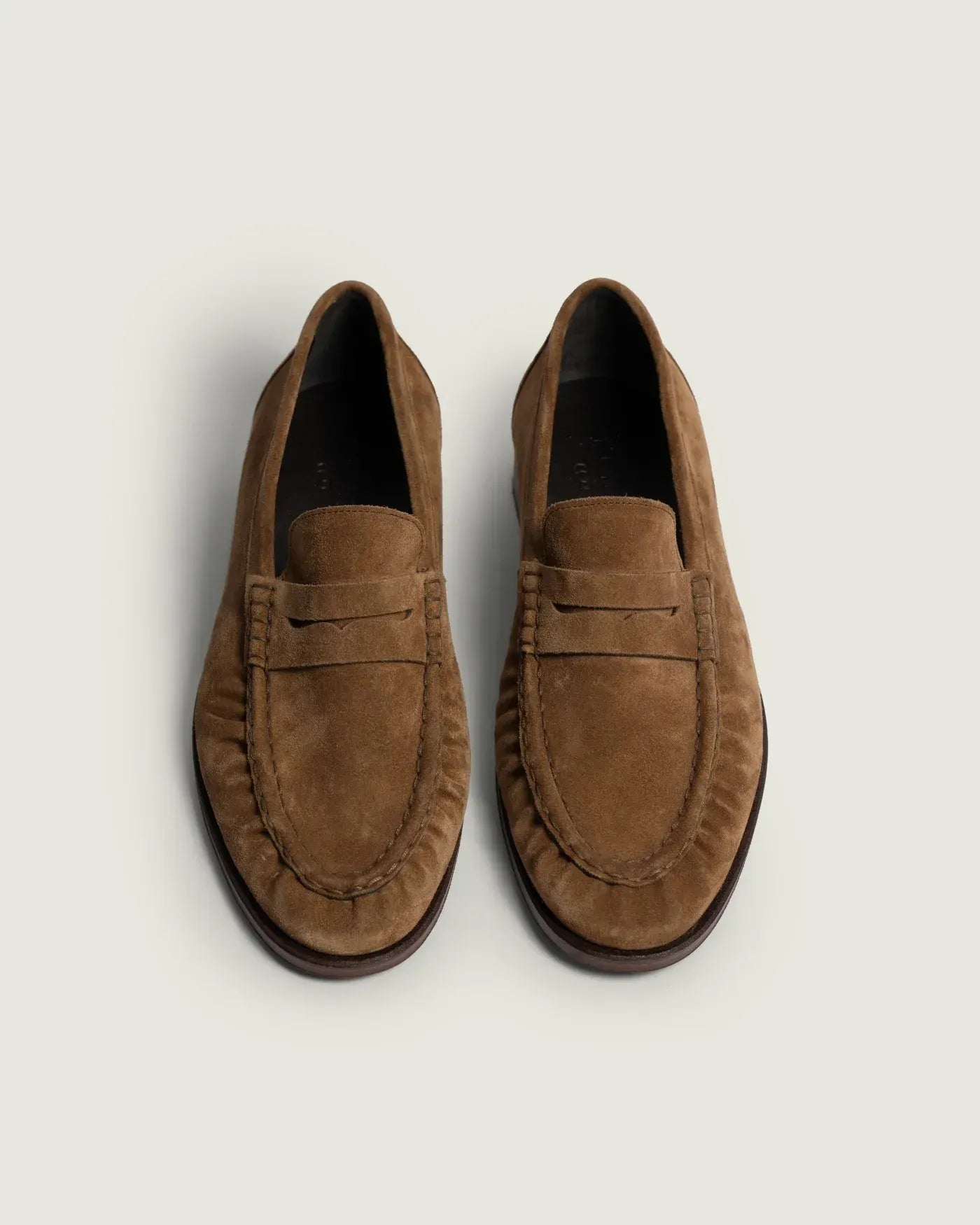 Penny Loafer Wrinkle Suede in Cognac