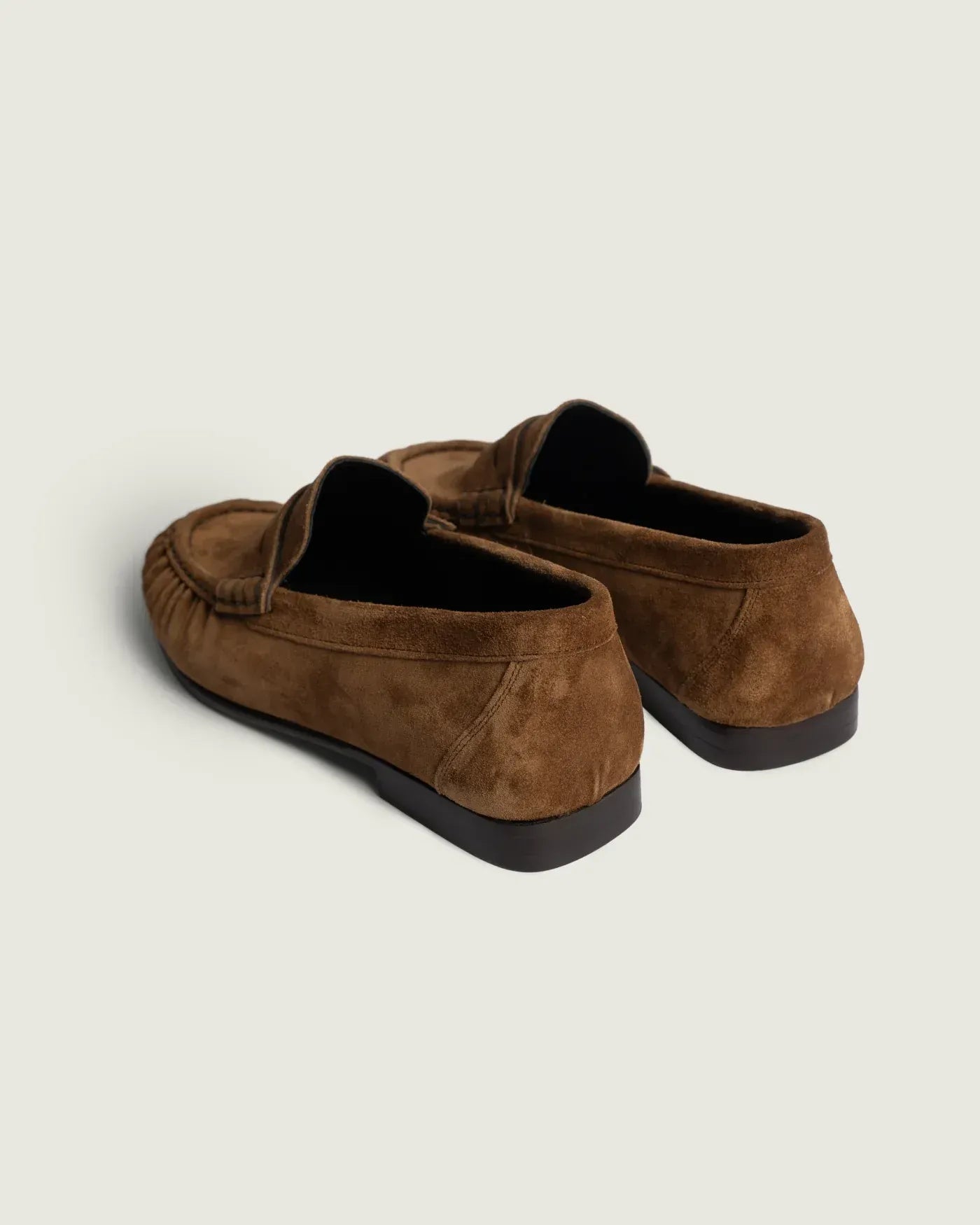 Penny Loafer Wrinkle Suede in Cognac