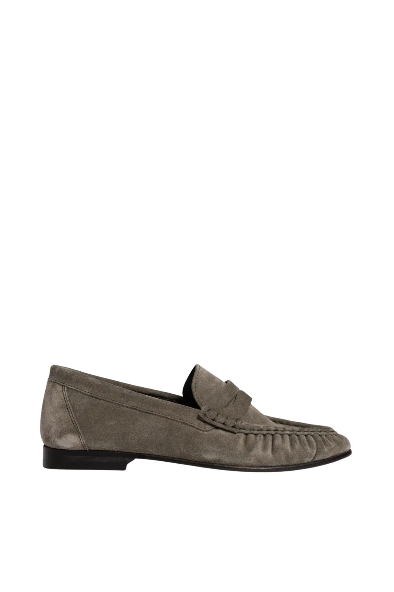 Penny Loafer Wrinkle Suede in Khaki