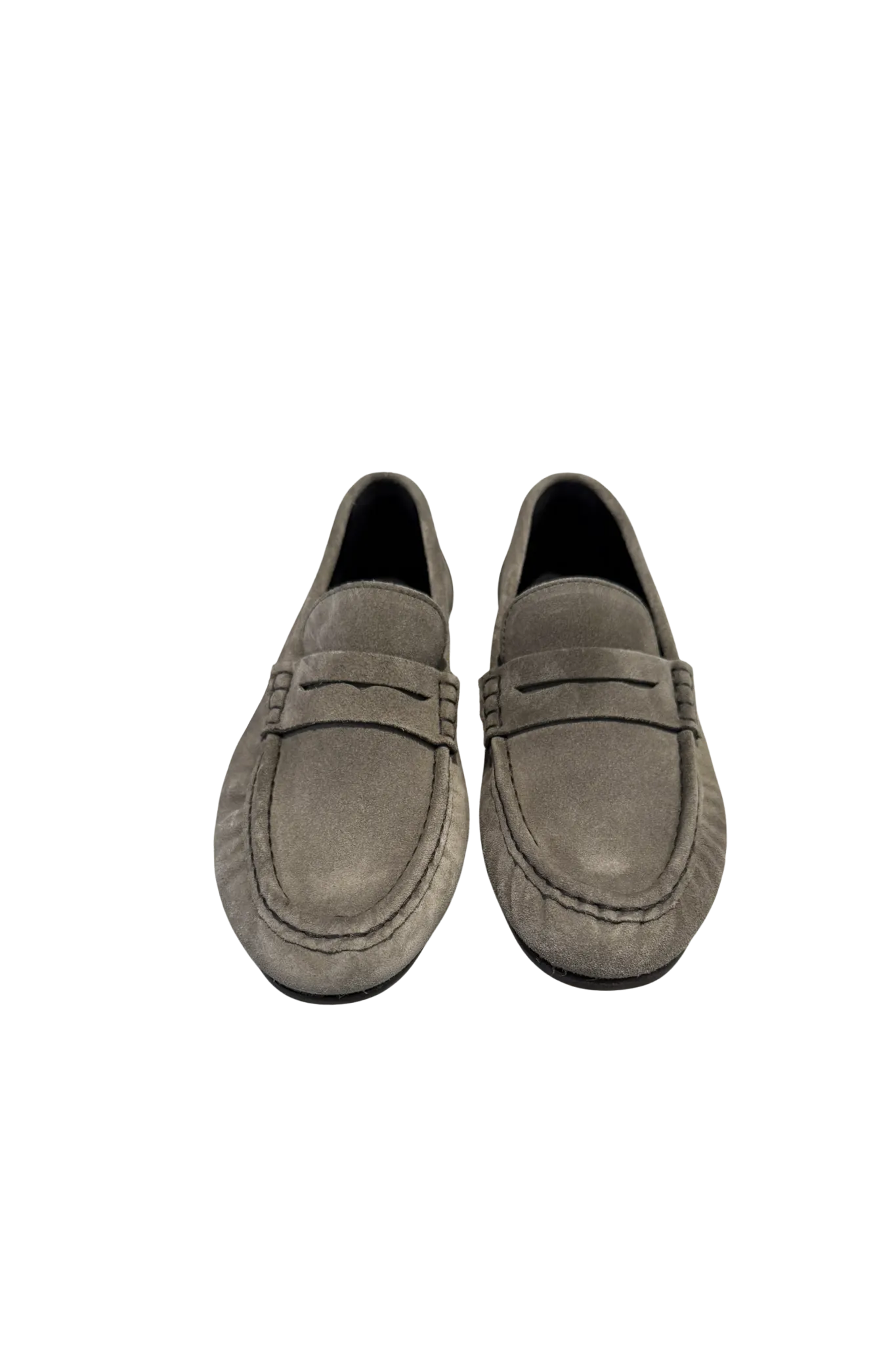 Penny Loafer Wrinkle Suede in Khaki