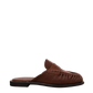 Penny Mule Leather in Saddle Brown