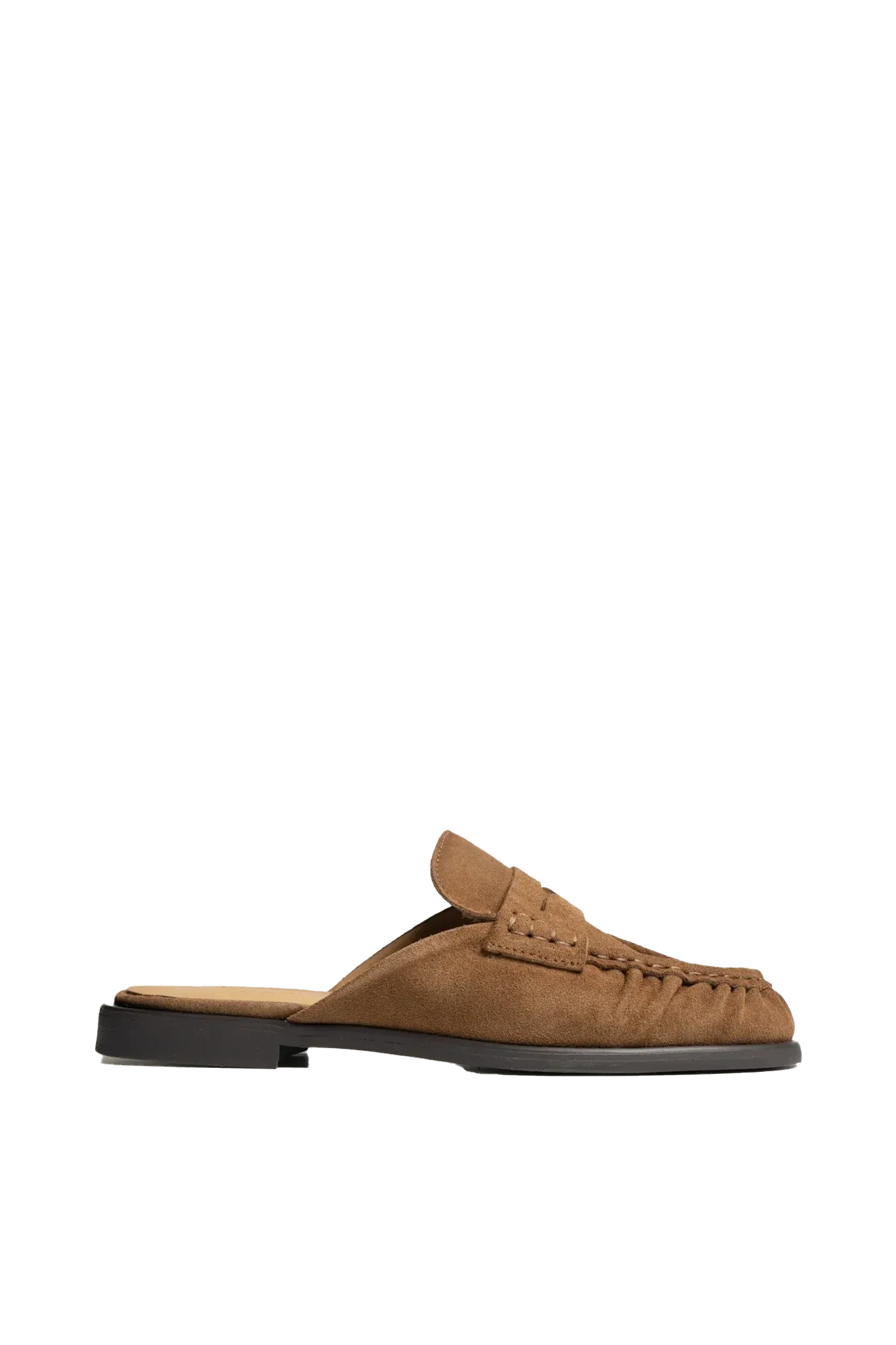 Penny Mule Suede in Cognac