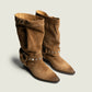 Rustic Boot Suede in Cognac