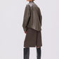Shirtjacke Anny Vegan Leather in Dark Brown