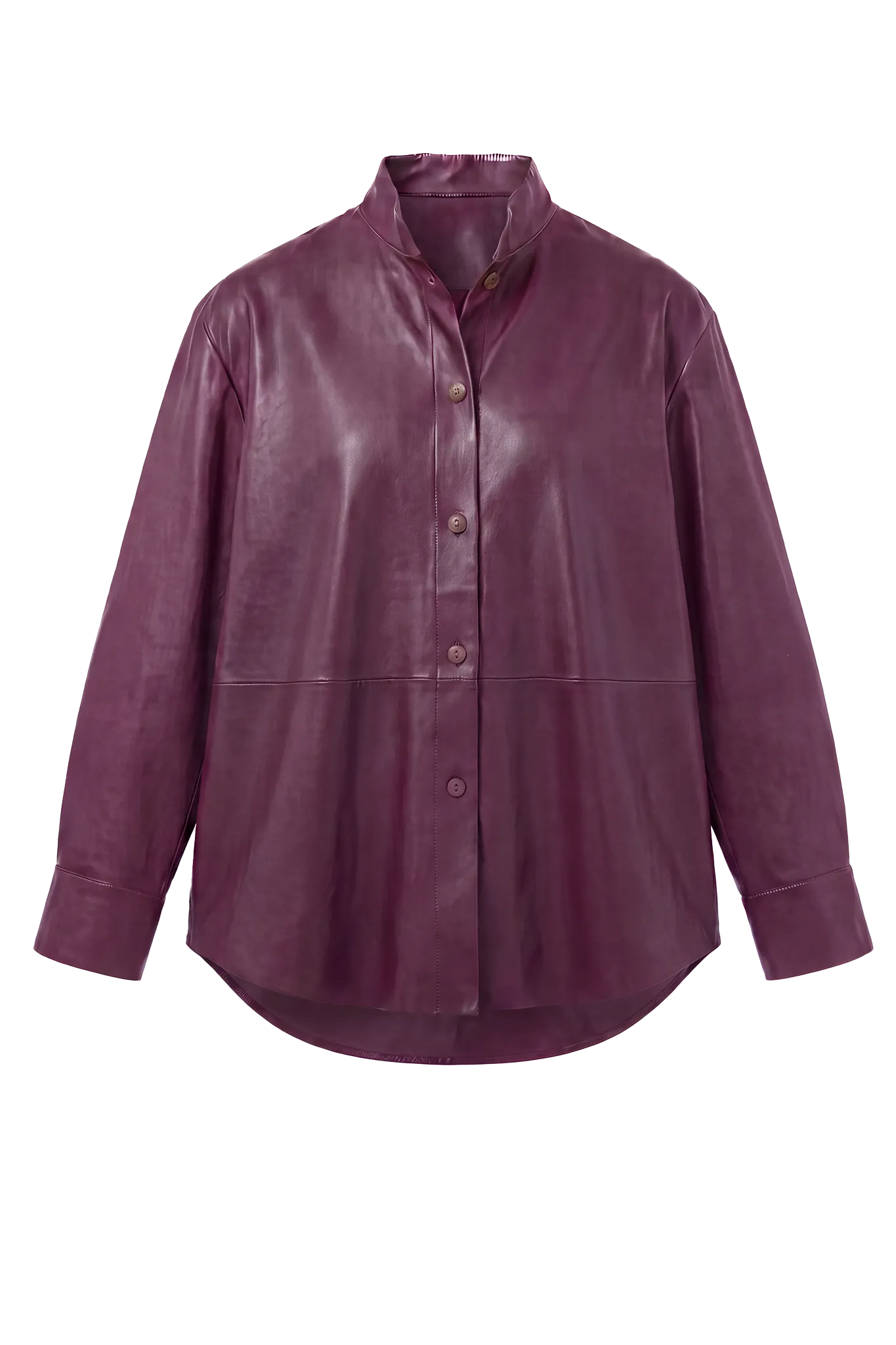 Shirtjacke Anny Vegan Leather in Wine