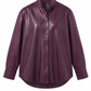 Shirtjacke Anny Vegan Leather in Wine