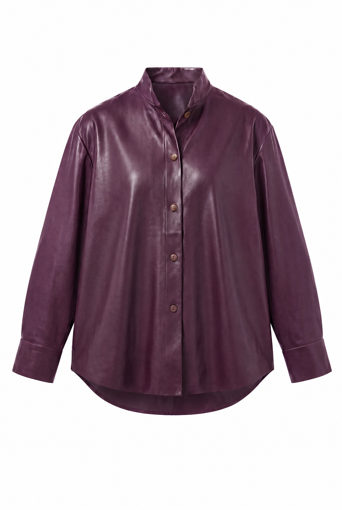 Shirtjacke Anny Vegan Leather in Wine