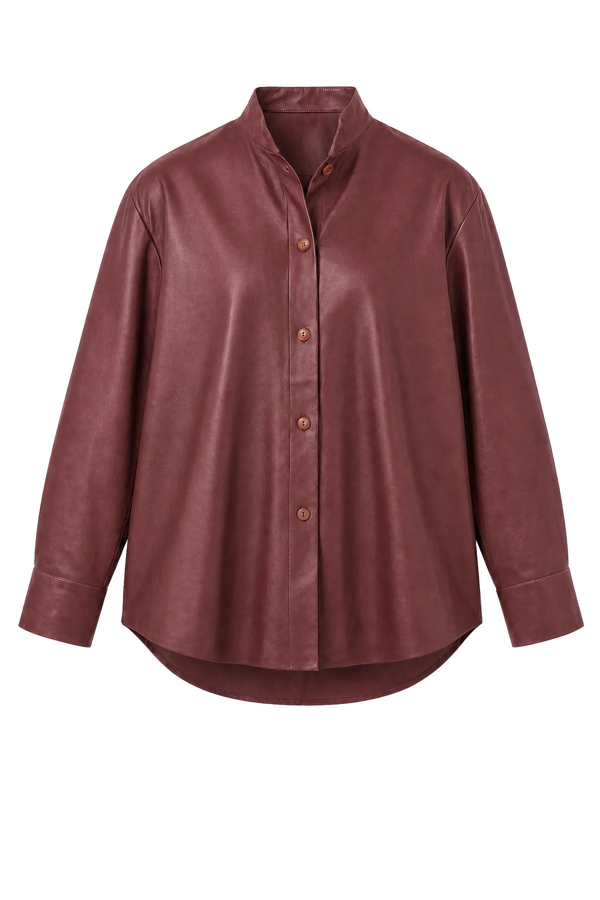Shirtjacke Anny Vegan Leather in Wine
