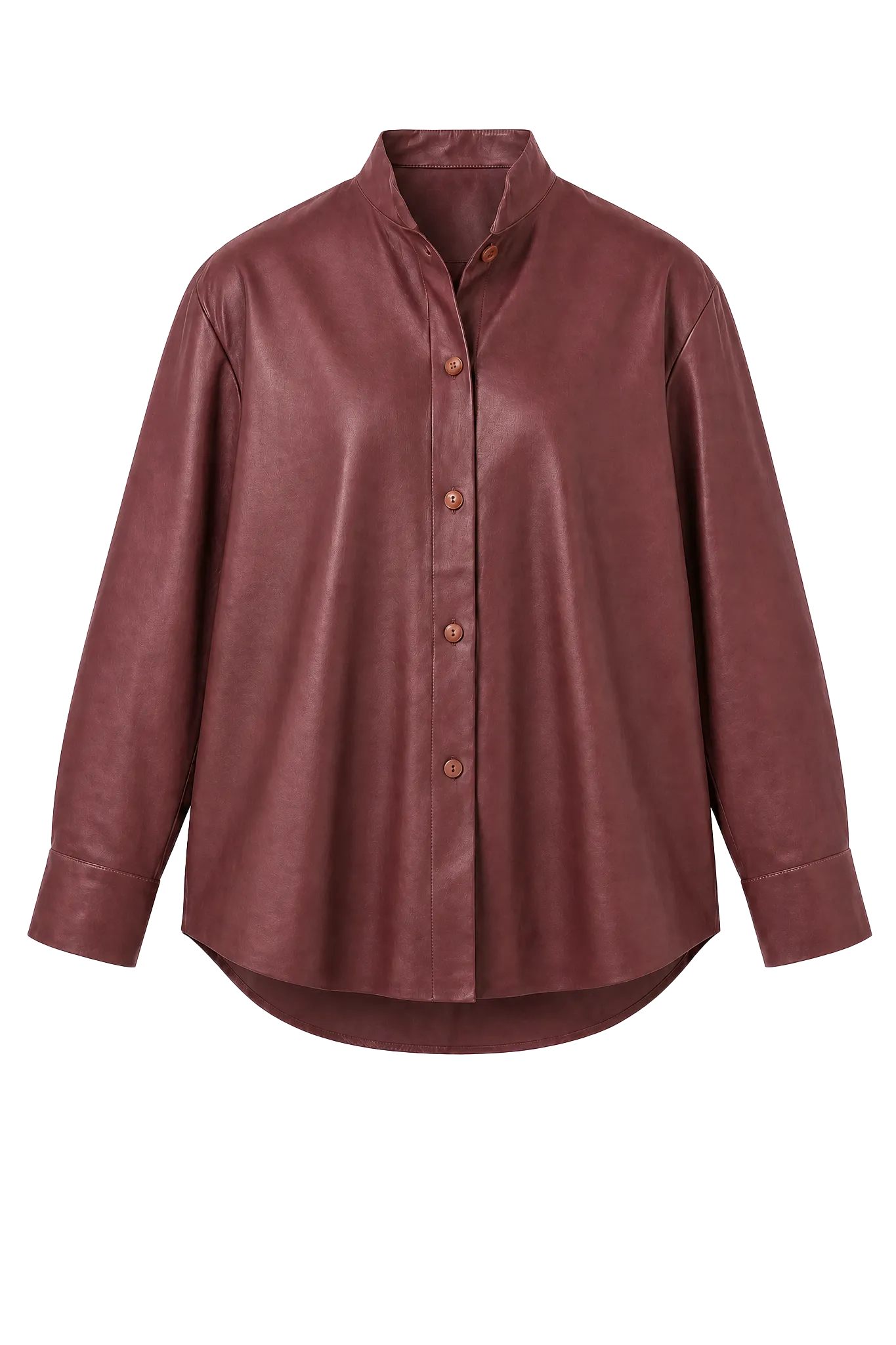 Shirtjacke Anny Vegan Leather in Wine