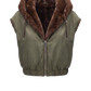 Weste Mia Reversible in Olive-Brown