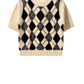Pullover Crew Neck Argyle in Off-White