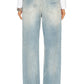 Jeans Damon Pleated Wide Leg in Lennon Blue