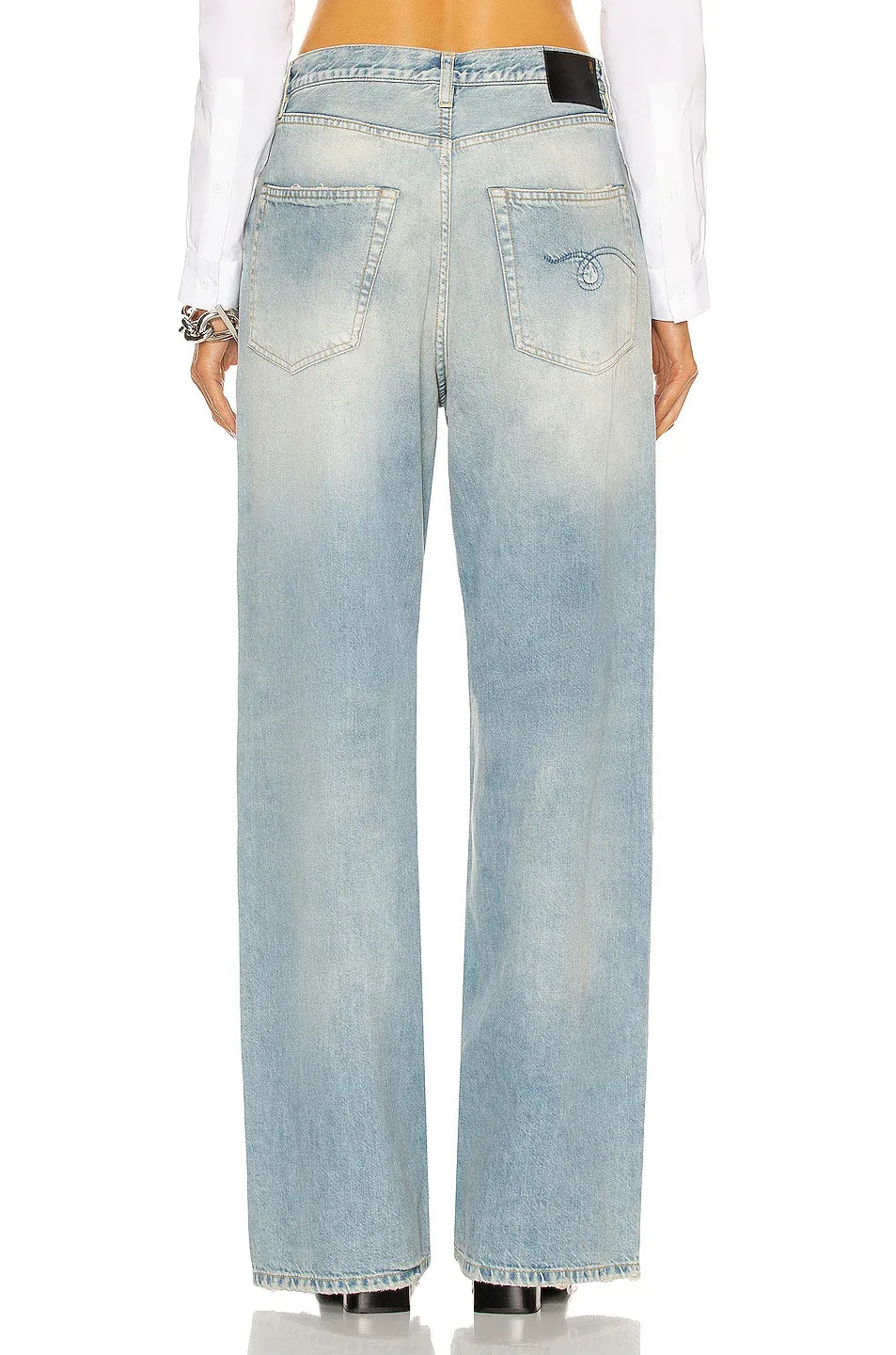 Jeans Damon Pleated Wide Leg in Lennon Blue