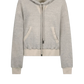 Hoodie Cinched Hem Popover in Heather Gray Oatmeal