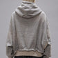 Hoodie Cinched Hem Popover in Heather Gray Oatmeal