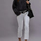 Jeans Boy Straight Aerin in White Stretch