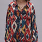 Shirt drop neck in red multicolor