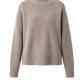 Pullover Oversized Turtle Neck in Dark Beige Melange