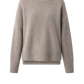 Pullover Oversized Turtle Neck in Dark Beige Melange