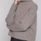 Pullover Oversized Turtle Neck in Dark Beige Melange