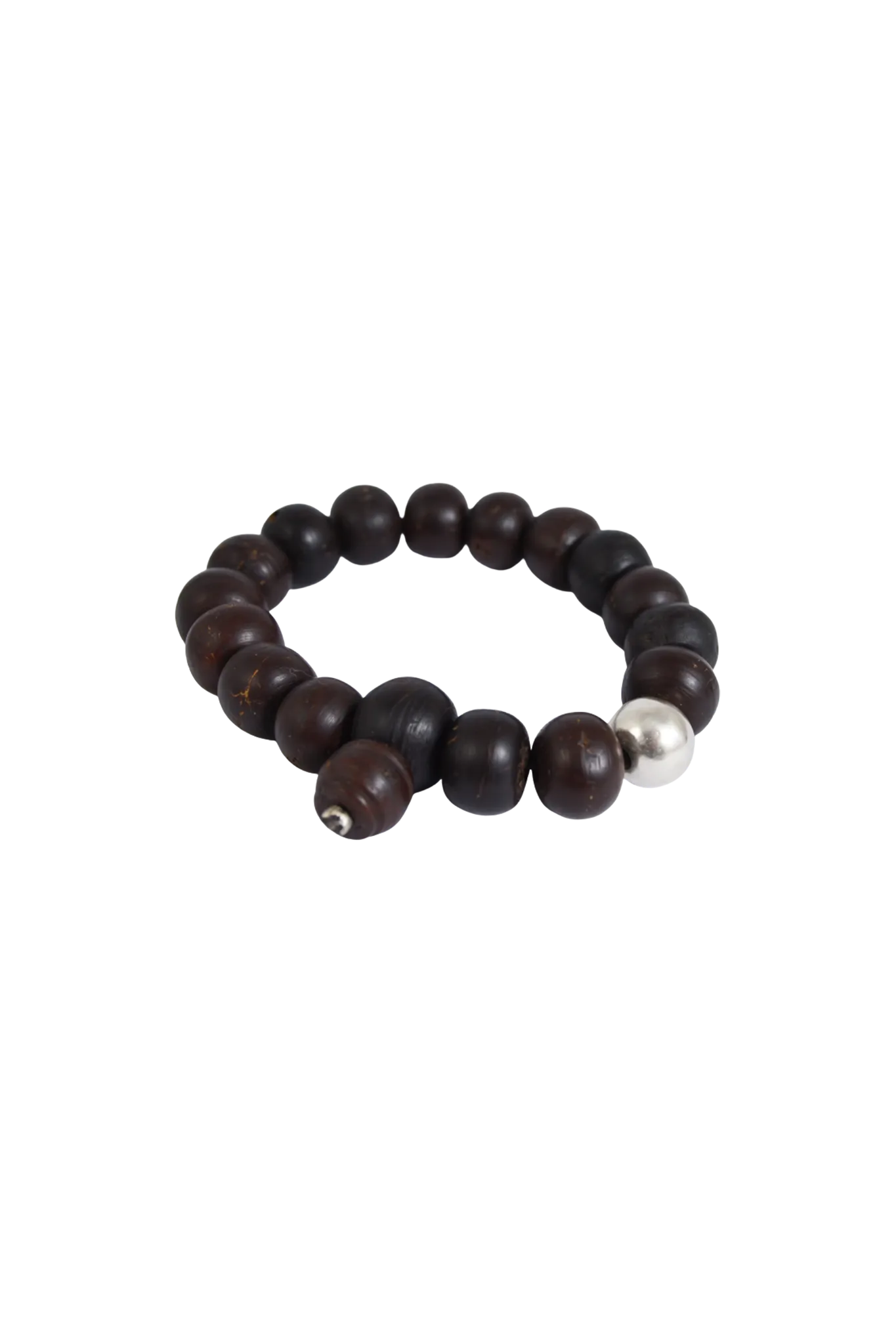 Beaded Bracelet #2 Globus 12 in Dark Brown