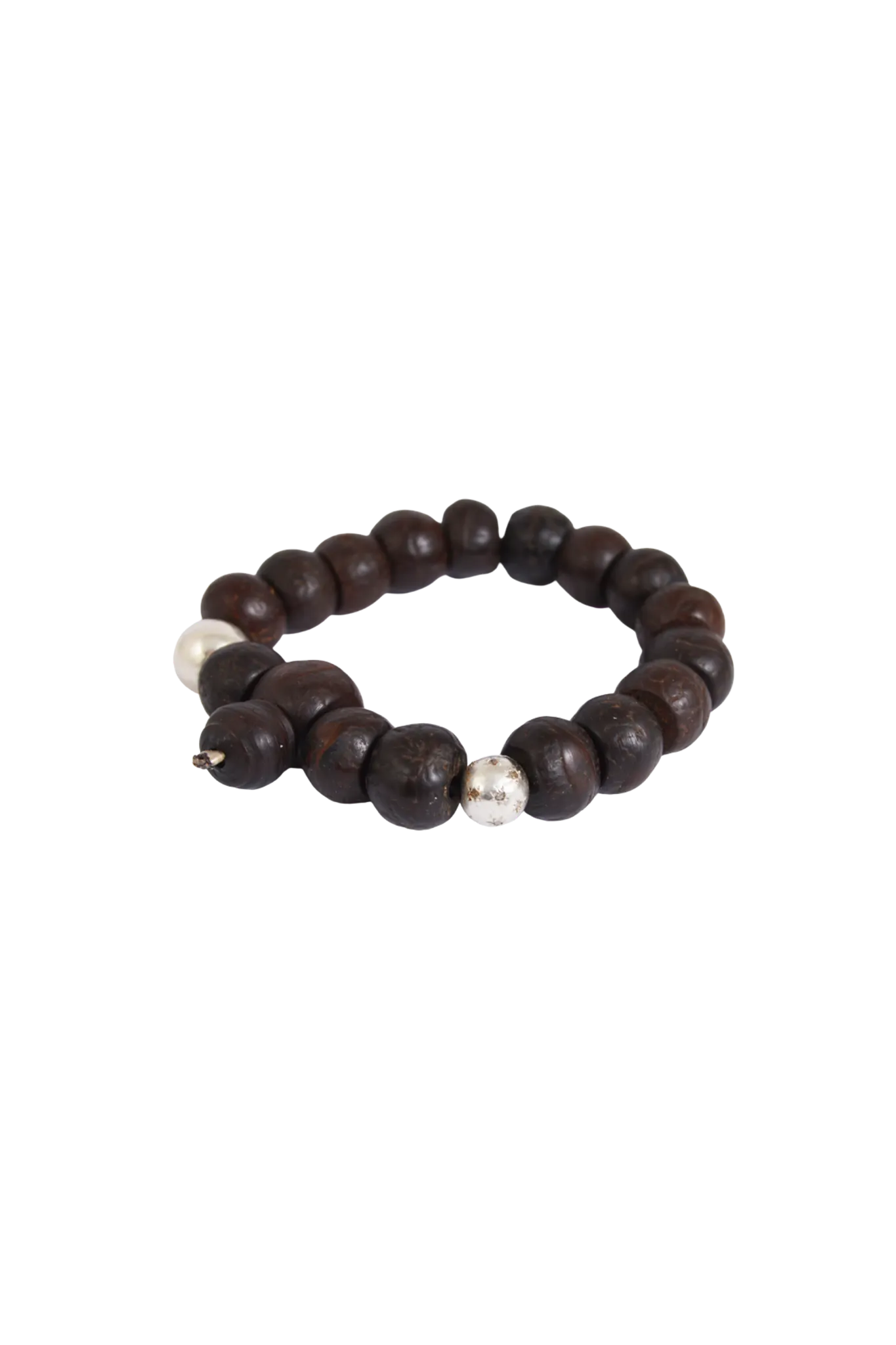 Beaded Bracelet #4 Globus 12/9 in Dark Brown