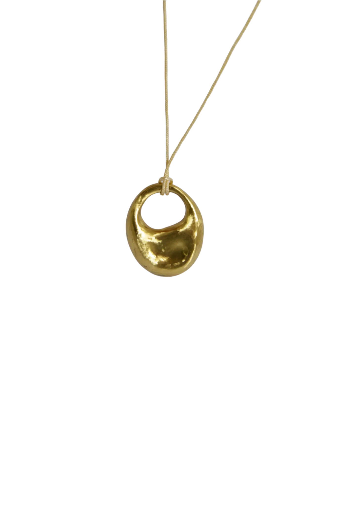 Wax Cord Necklace Pew Kaak in Beige