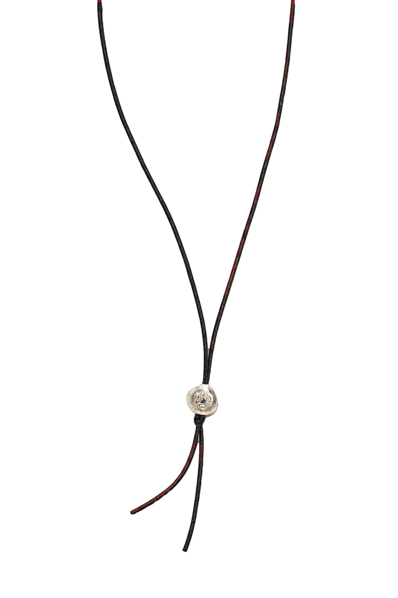Wax Cord Necklace Pew Oculus in Black