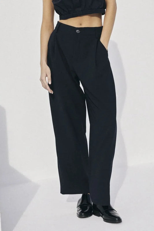 Robin Fluid Cade trousers in black