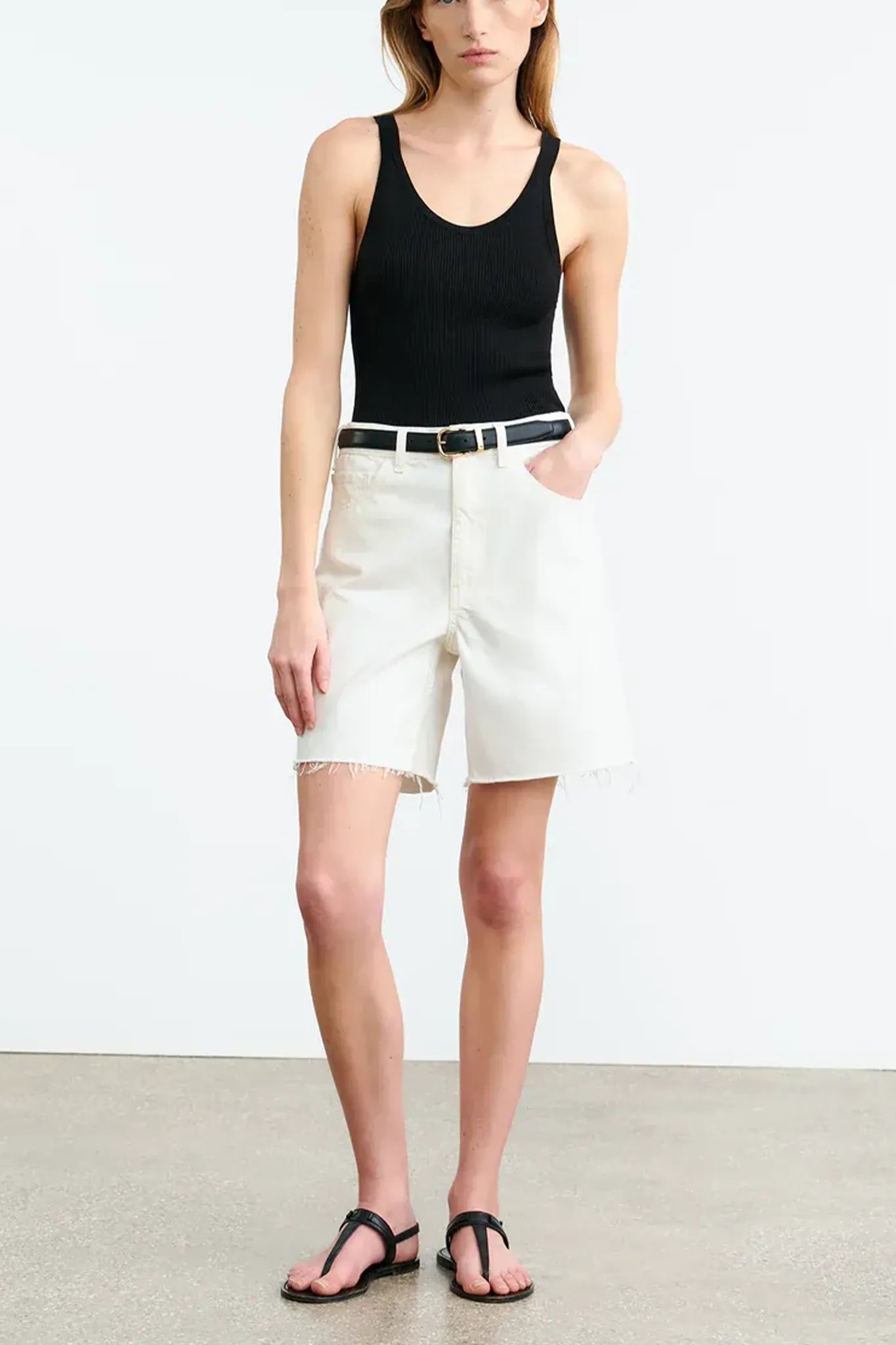 Denim Short Russell in Cream