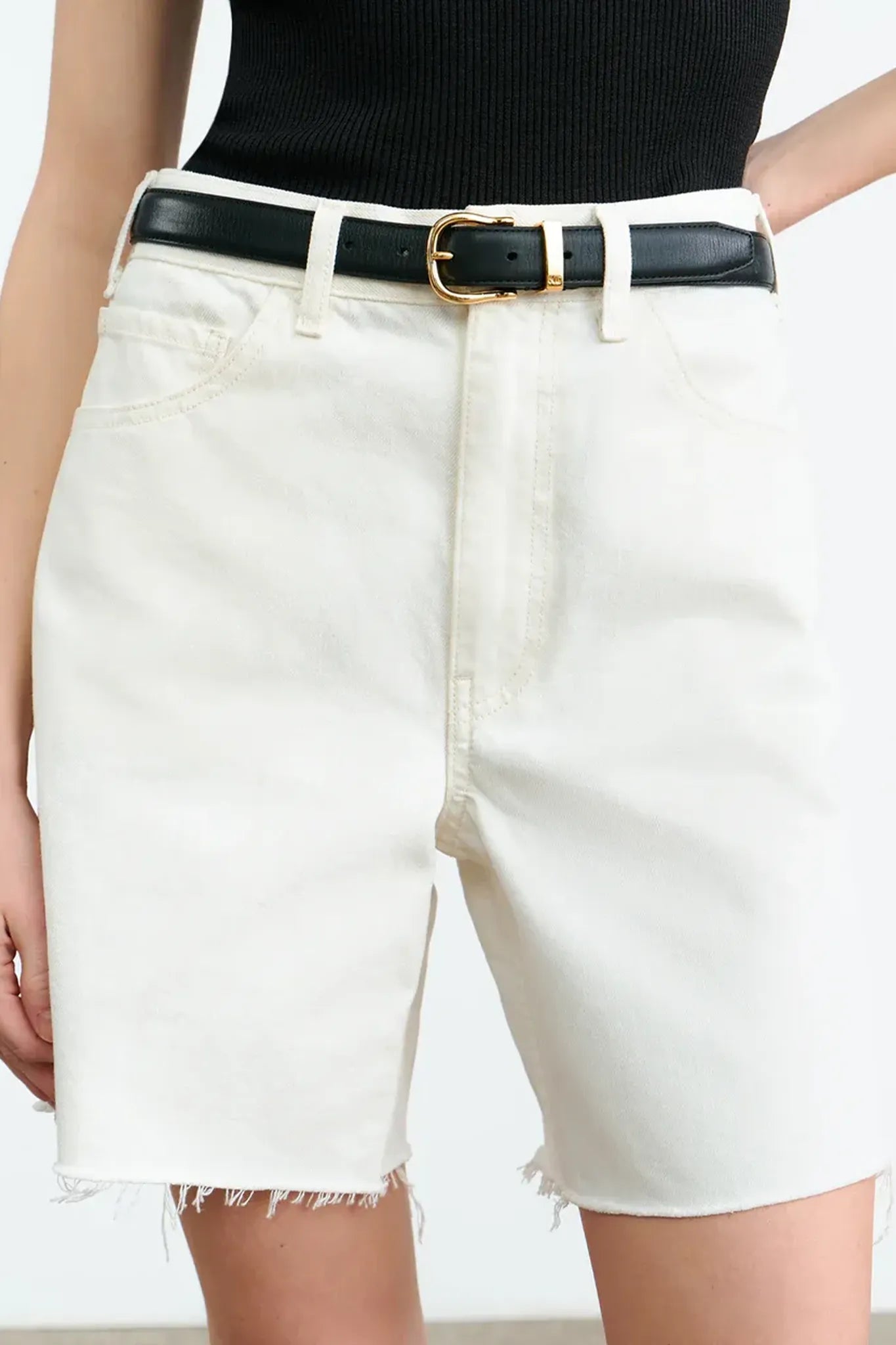 Denim Short Russell in Cream