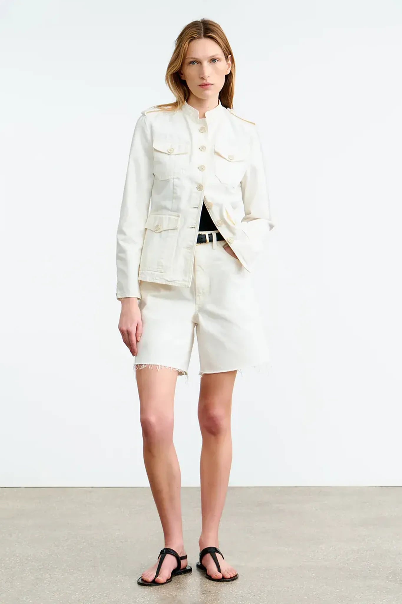 Denim Short Russell in Cream