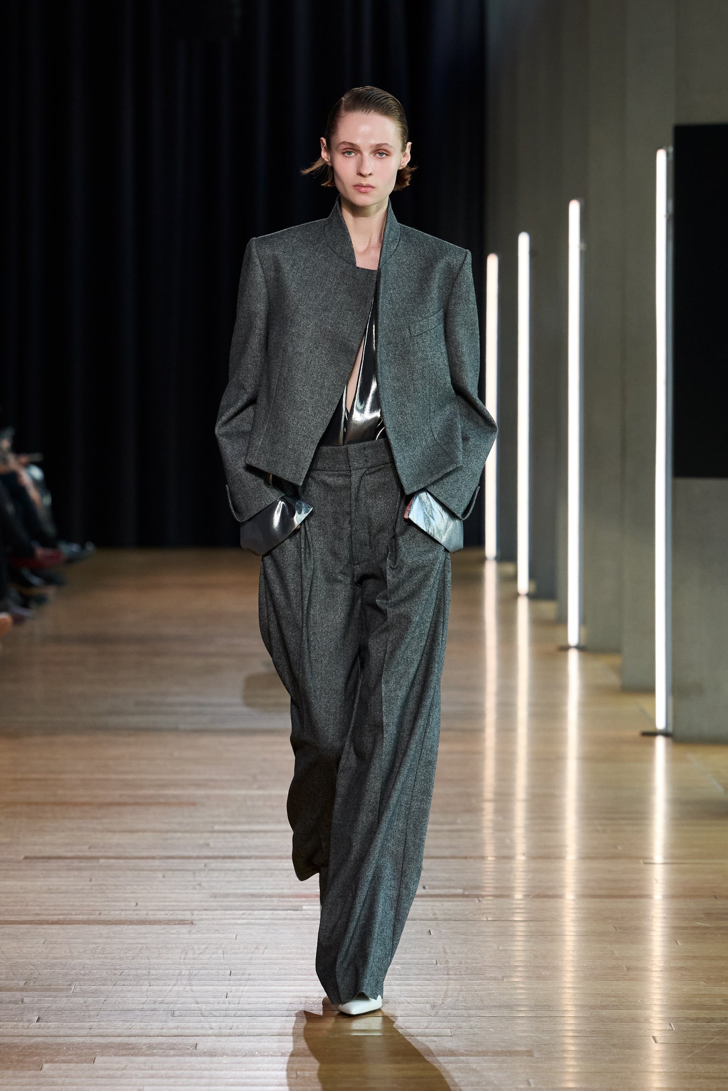 Jacke Lauren Cropped in Grey