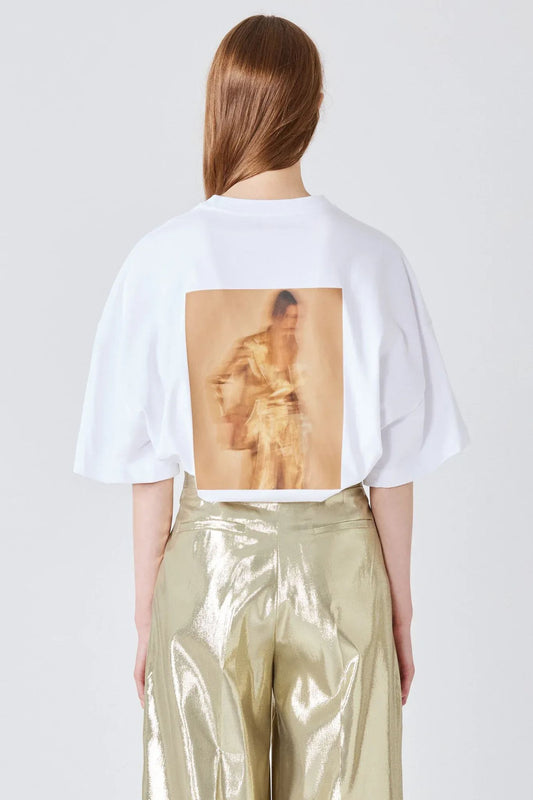 T-Shirt SA SU PHI mit Backprint in White