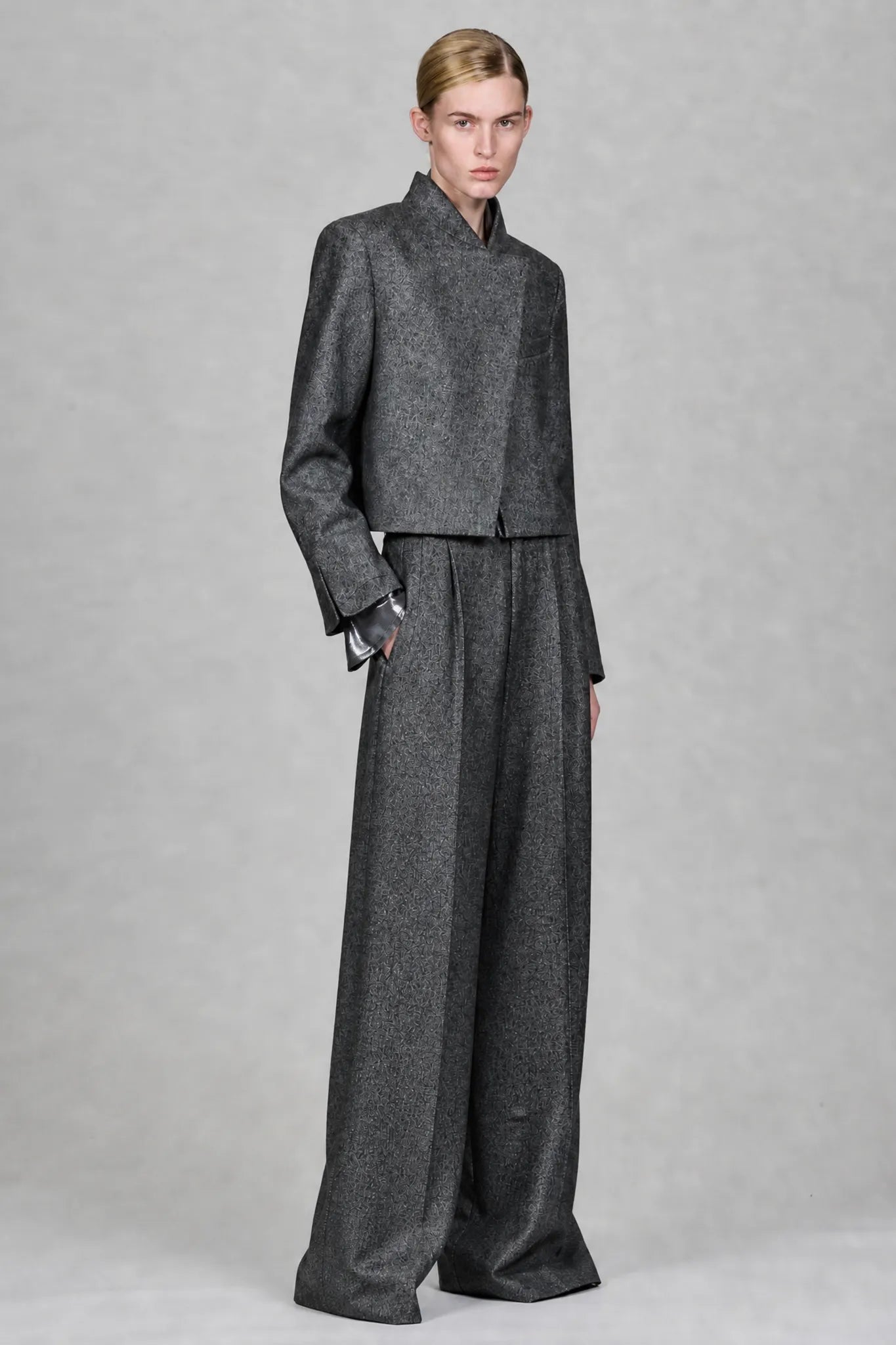 Jacke Lauren Cropped in Grey