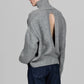 Pullover Raglan High Neck in Grey