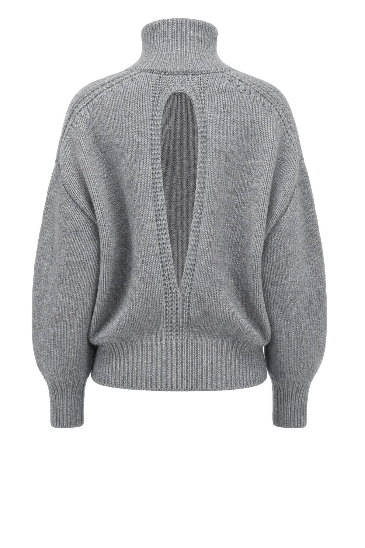 Pullover Raglan High Neck in Grey