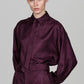 Shirt Su Satin in Bordeaux