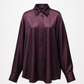 Shirt Su Satin in Bordeaux