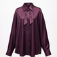 Shirt Su Satin in Bordeaux