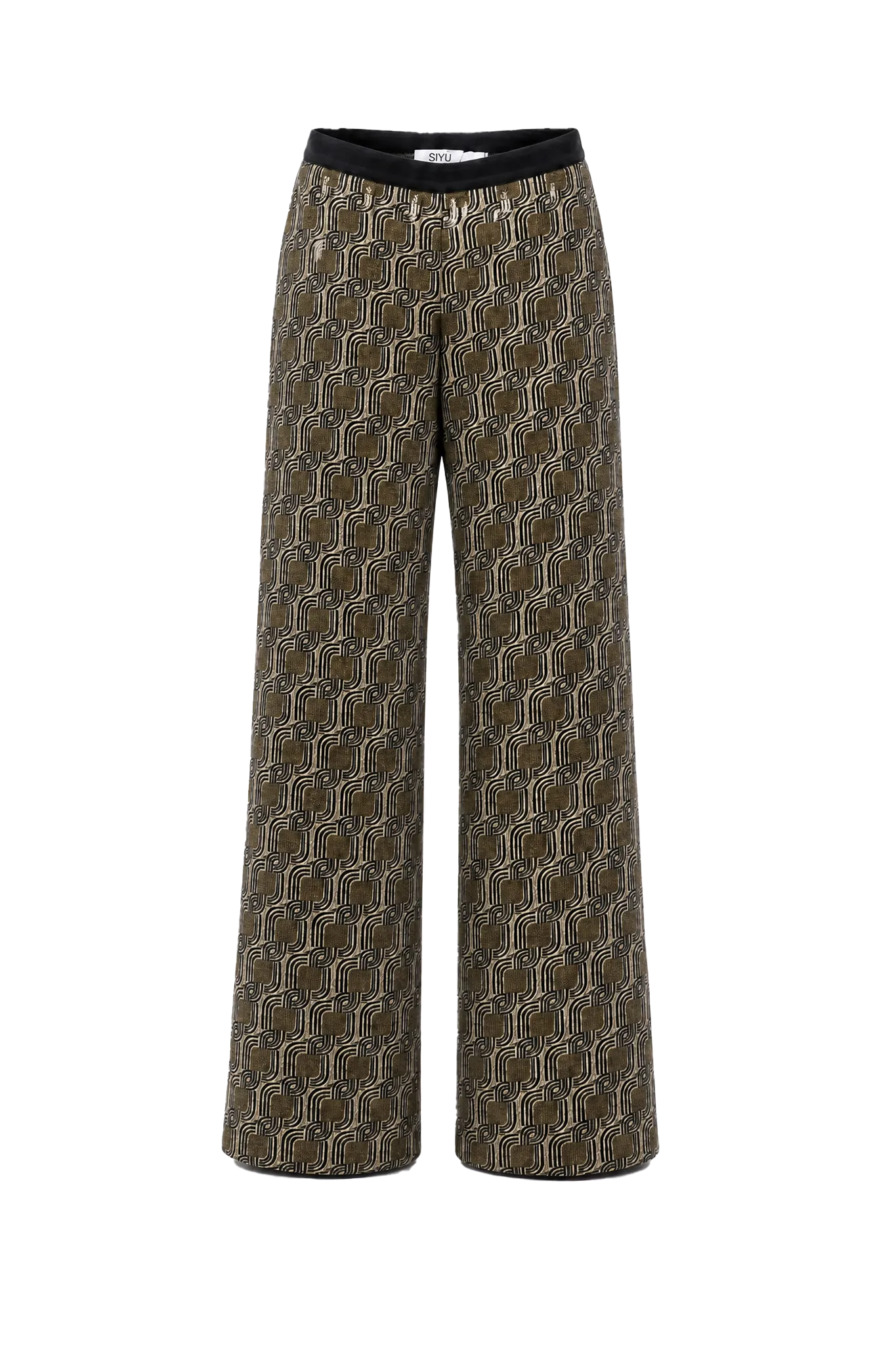 Hose Tempo Paillettes in Green-Gold