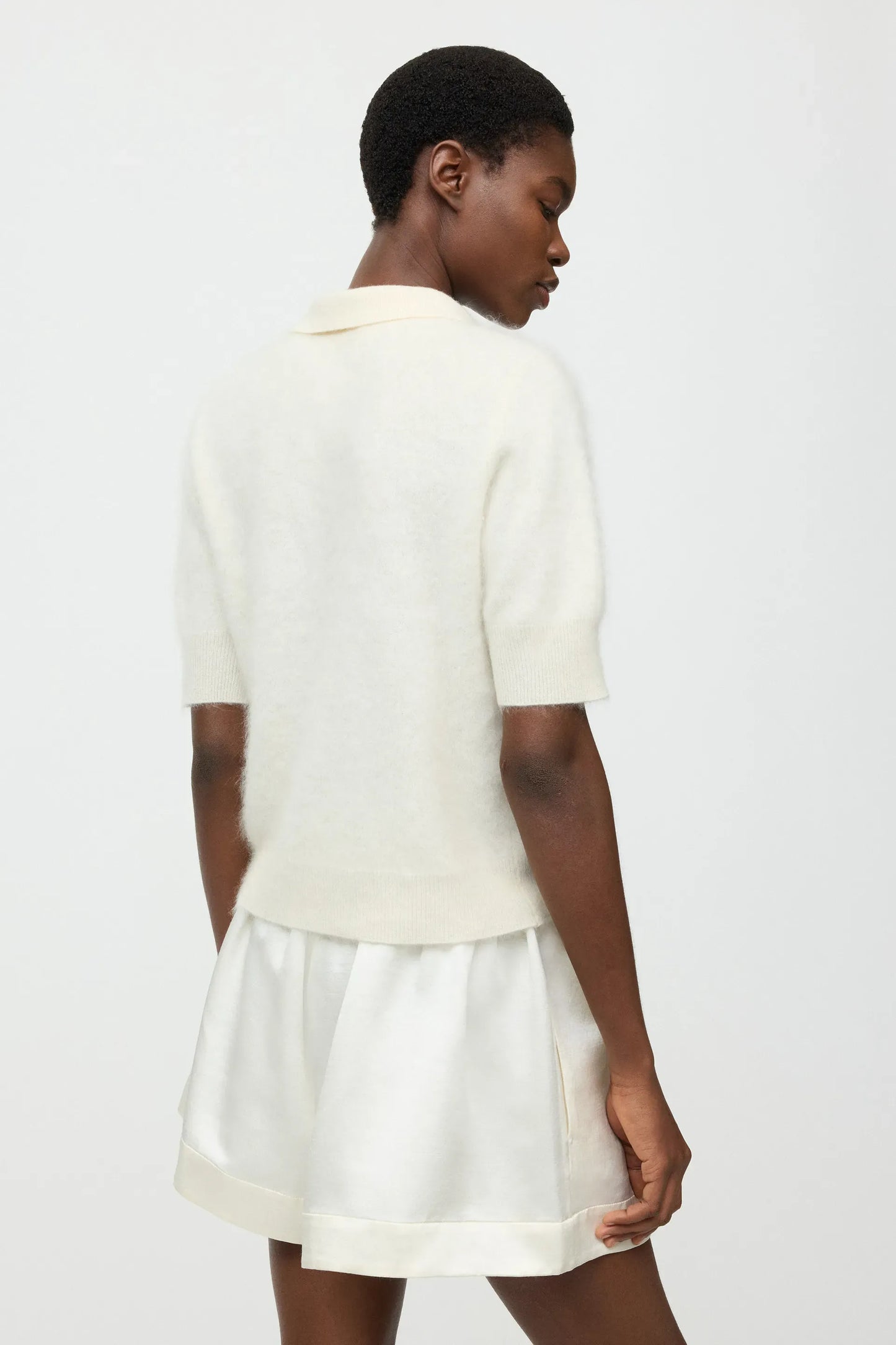 Pullover Brushed Pique in Featherwhite