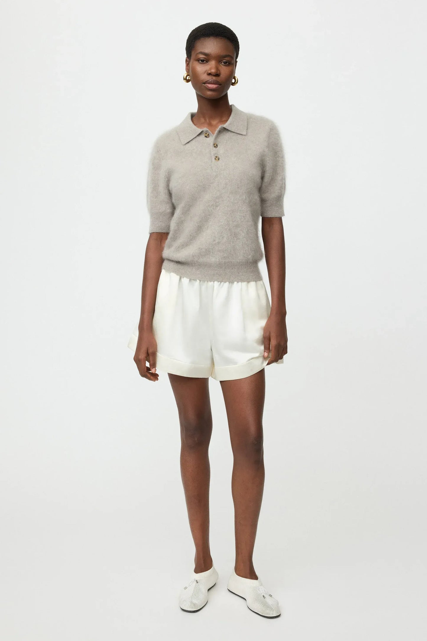 Pullover Brushed Pique in Greige