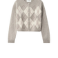 Cardigan Argyle in Greige