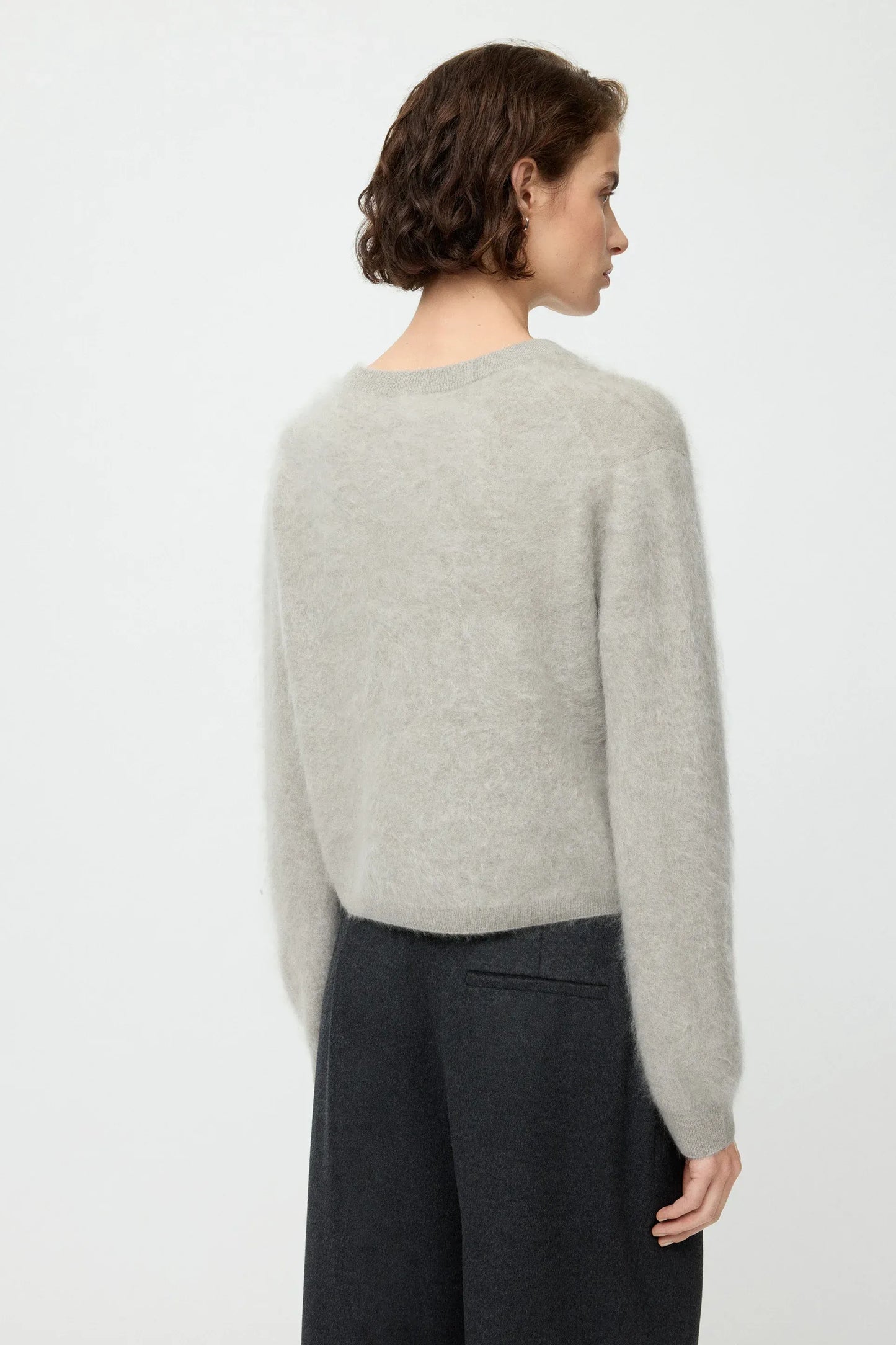 Cardigan Argyle in Greige