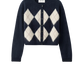 Cardigan Argyle in Navy