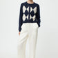 Cardigan Argyle in Navy