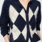 Cardigan Argyle in Navy