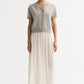 Cardigan Brushed Short Sleeve in Greige